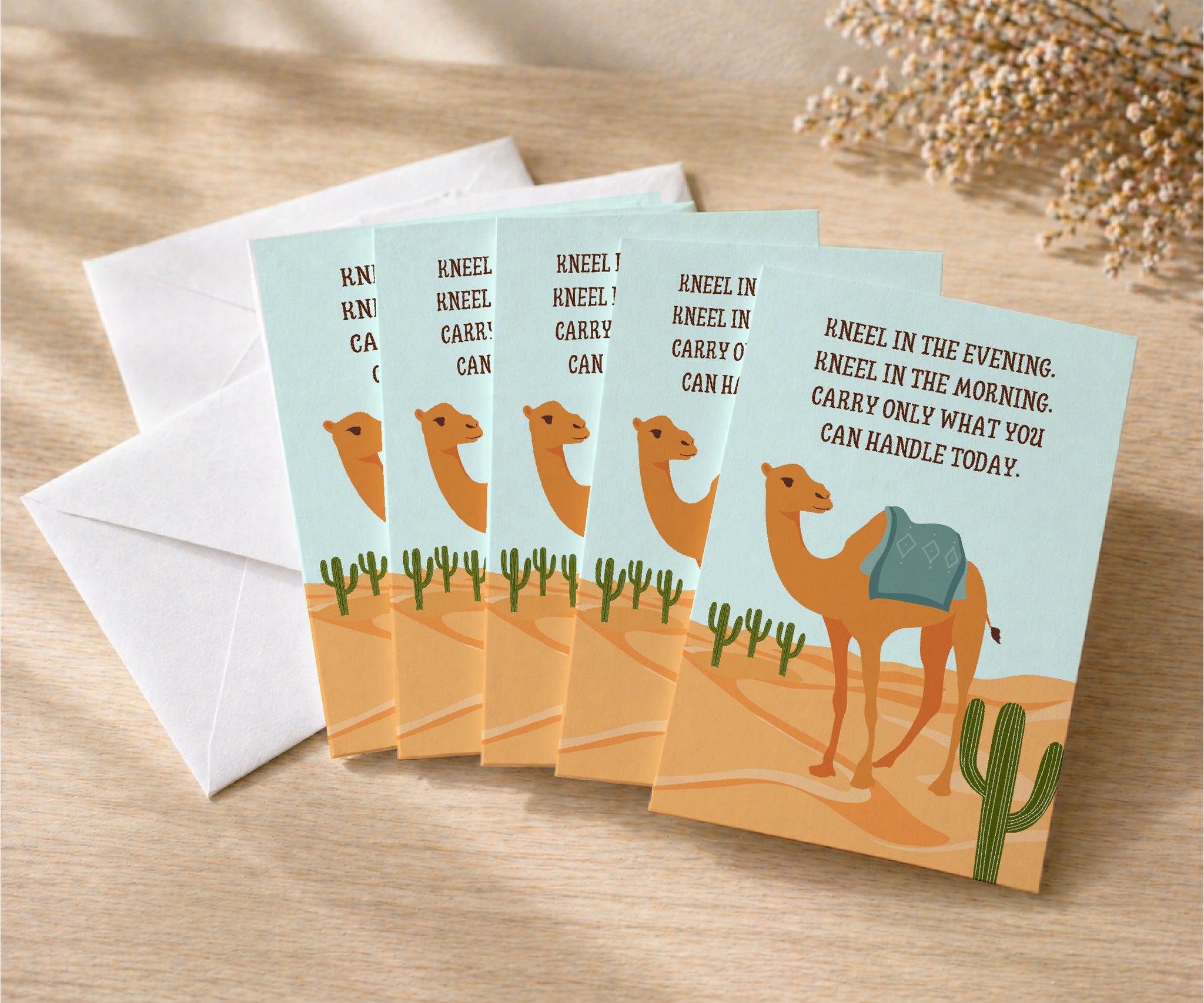 Kneel in the Evening Recovery Greeting Card — AA Gift