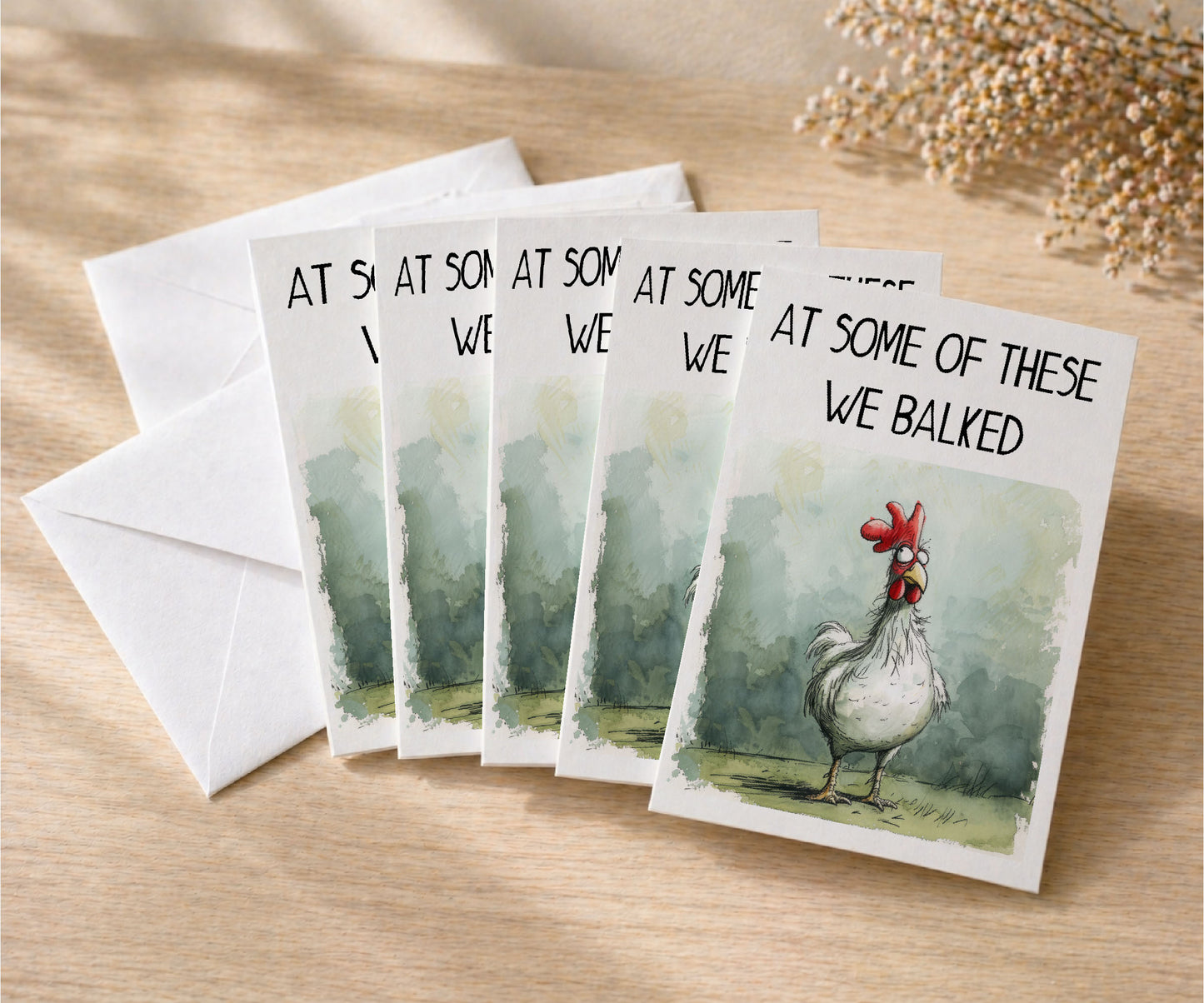 At Some of These We Balked Funny AA Greeting Card