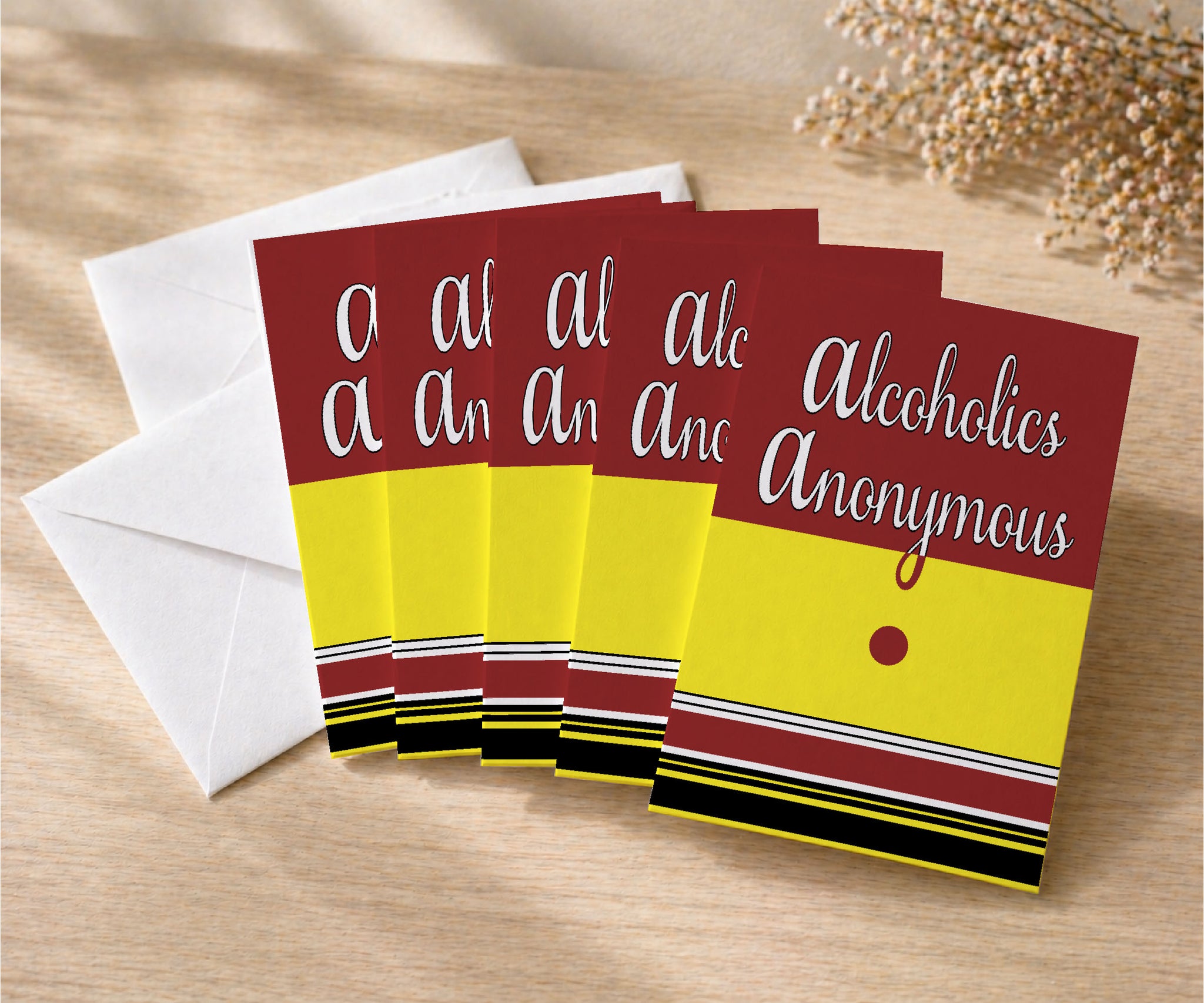 Alcoholics Anonymous Big Book Greeting Card — AA Gift