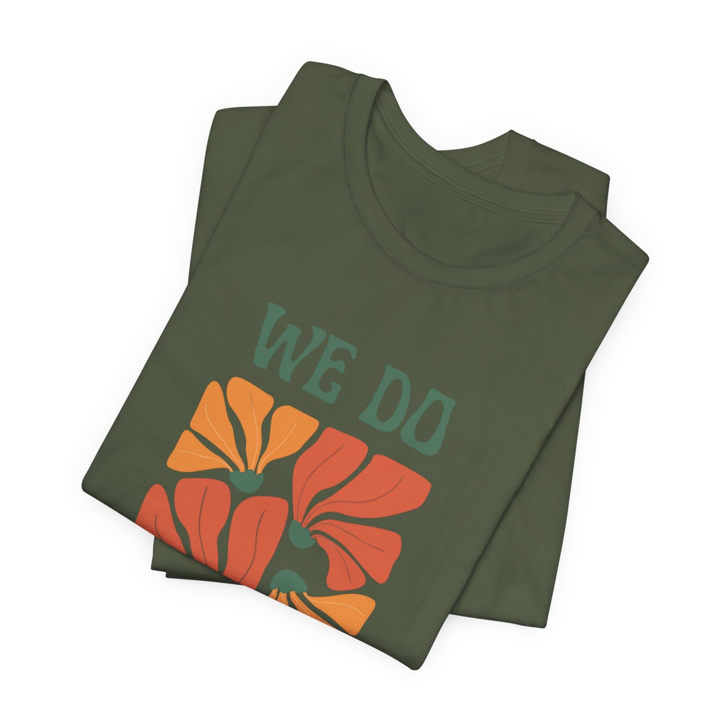 Retro We Do Recover unisex recovery T-shirt in Military Green