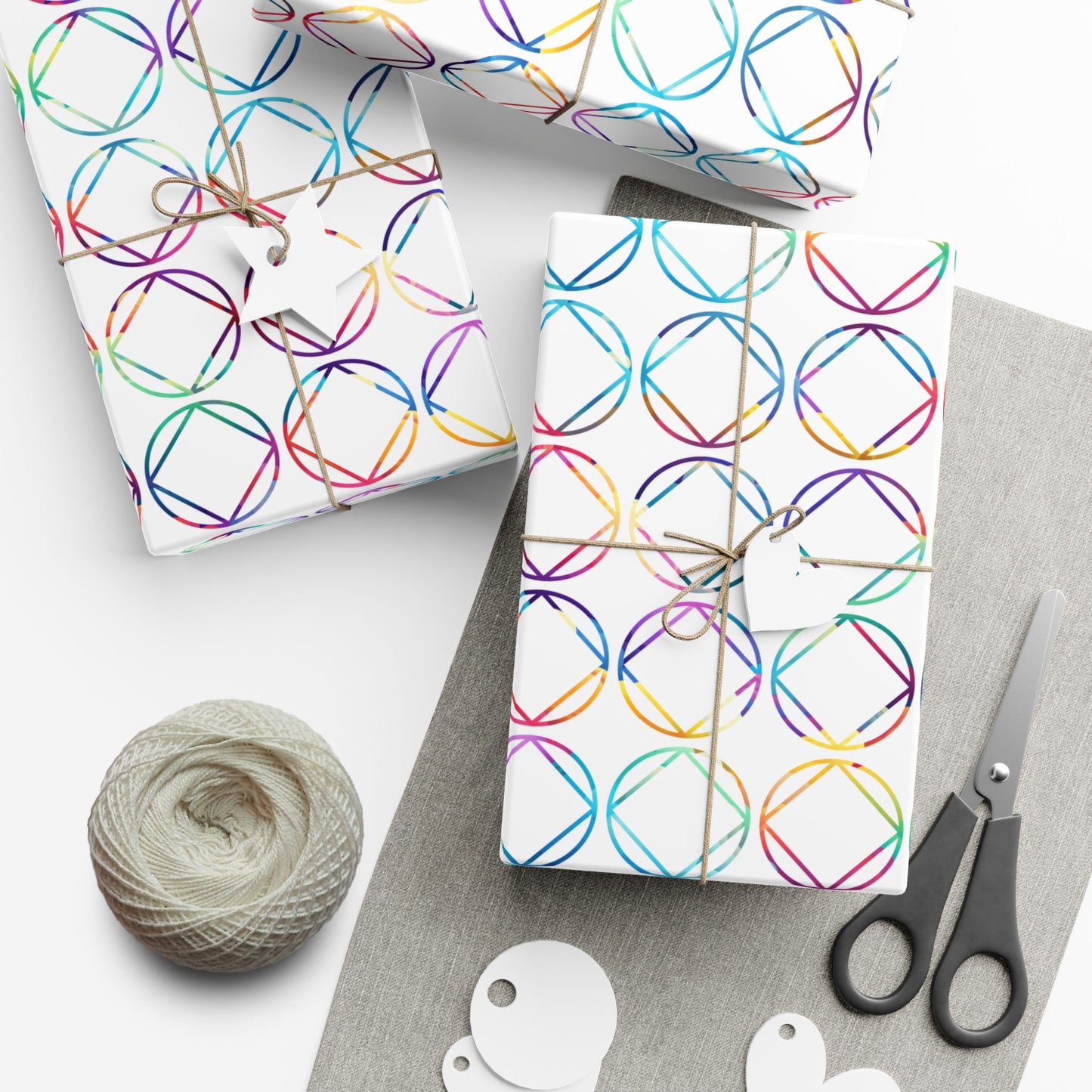 Colorful NA Symbol Recovery Gift Wrap | NA Paper