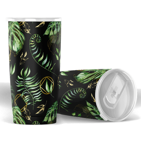 NA Logo Tropical Pattern - Stainless Steel Tumbler