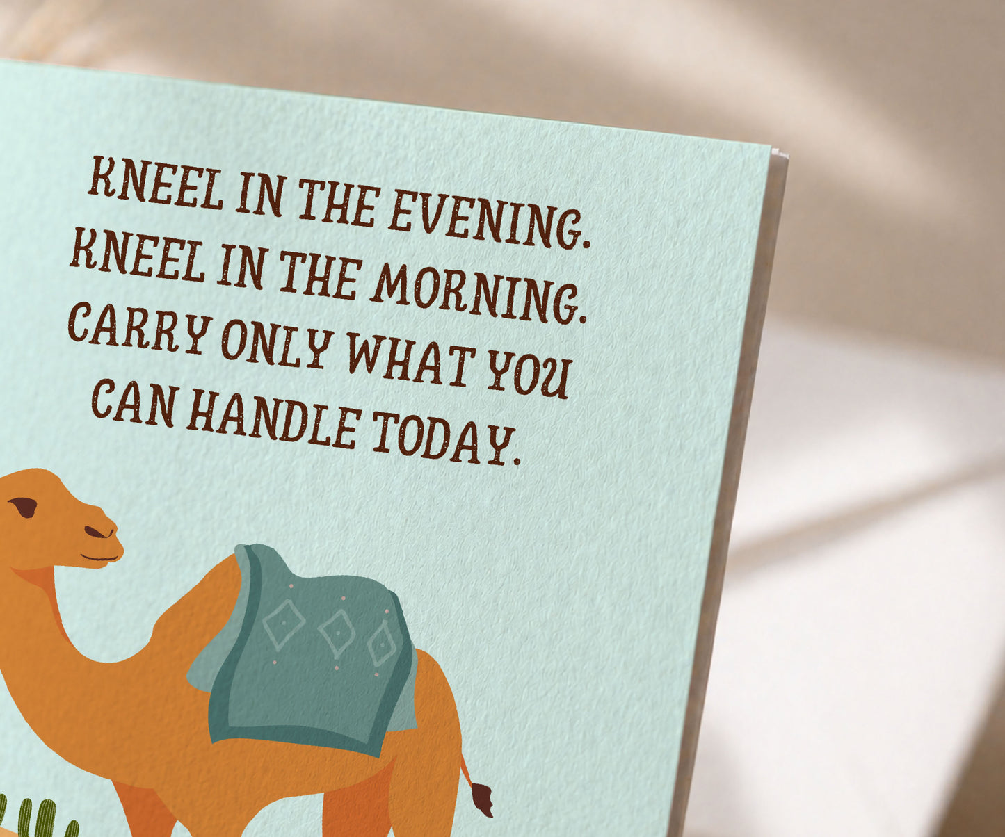Kneel in the Evening Recovery Greeting Card — AA Gift