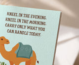 Kneel in the Evening Recovery Greeting Card — AA Gift