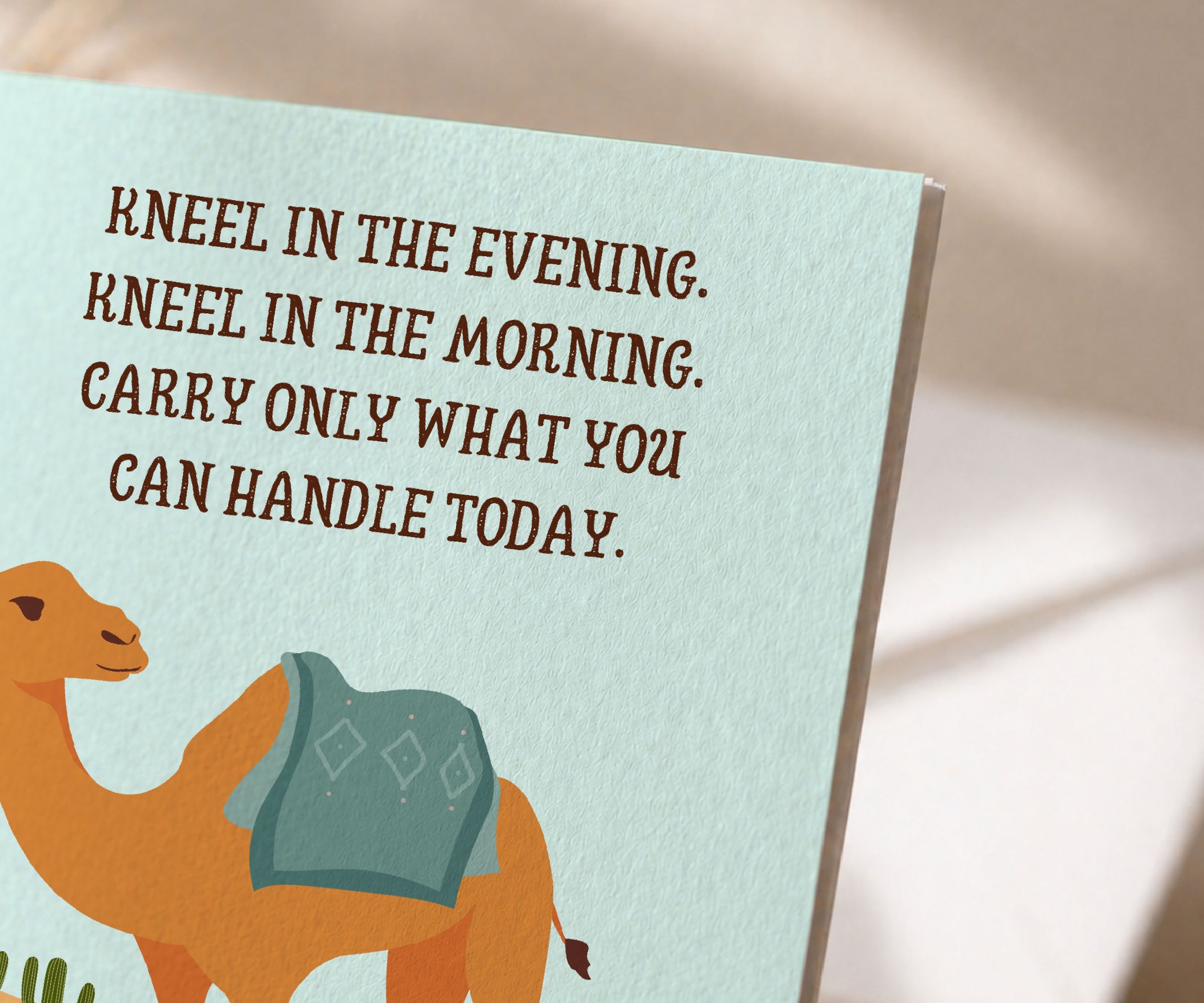 Kneel in the Evening Recovery Greeting Card — AA Gift