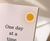 One Day at a Time Sunrise Recovery Greeting Card