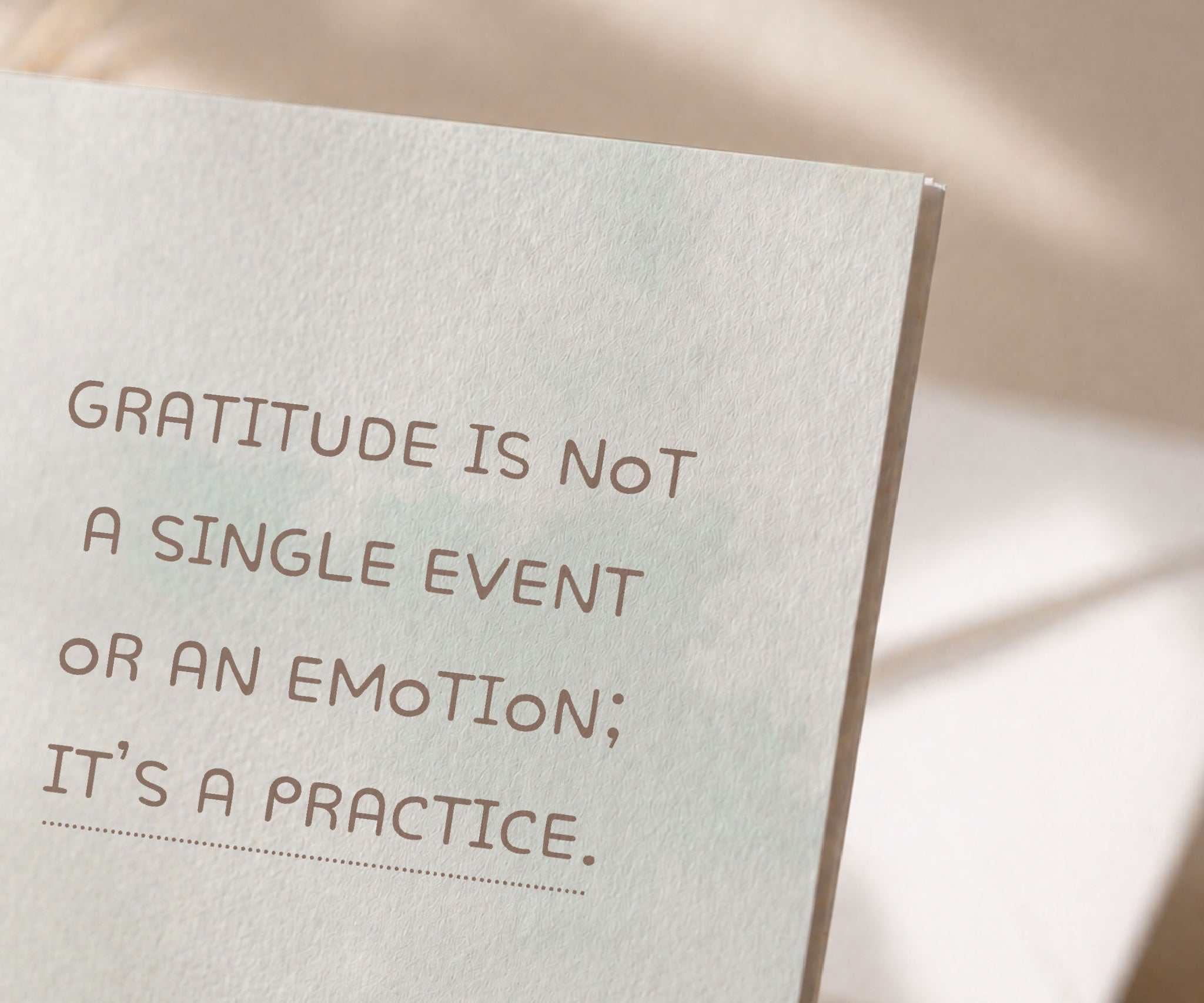 Gratitude Is a Practice Recovery Greeting Card