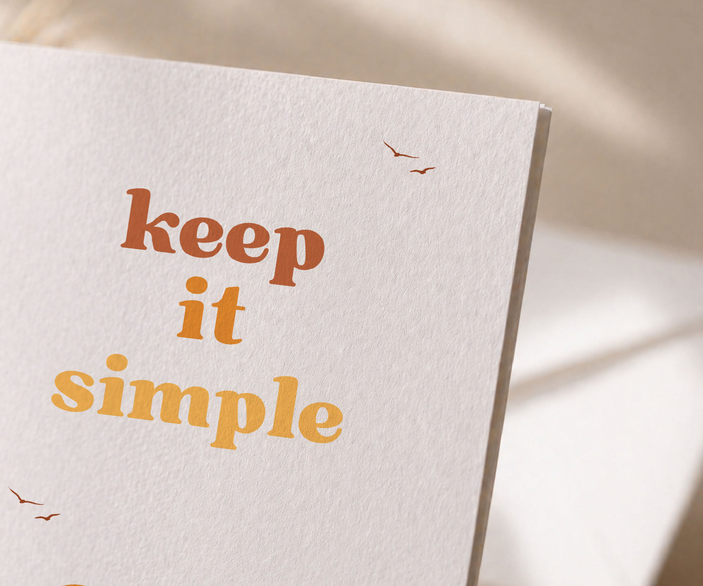 Keep It Simple Recovery Greeting Card
