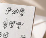 One Day at a Time ASL Sign Language Recovery Card