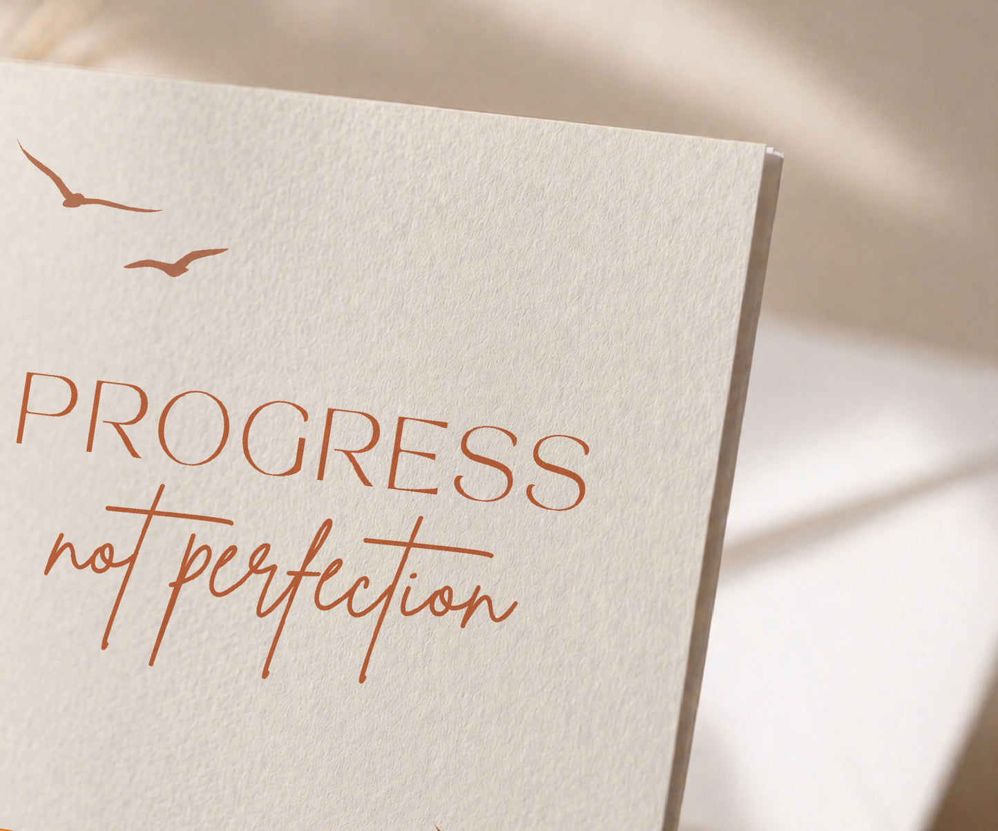 Progress Not Perfection Sobriety Recovery Greeting Card