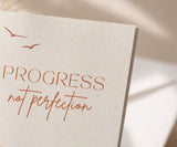 Progress Not Perfection Sobriety Recovery Greeting Card
