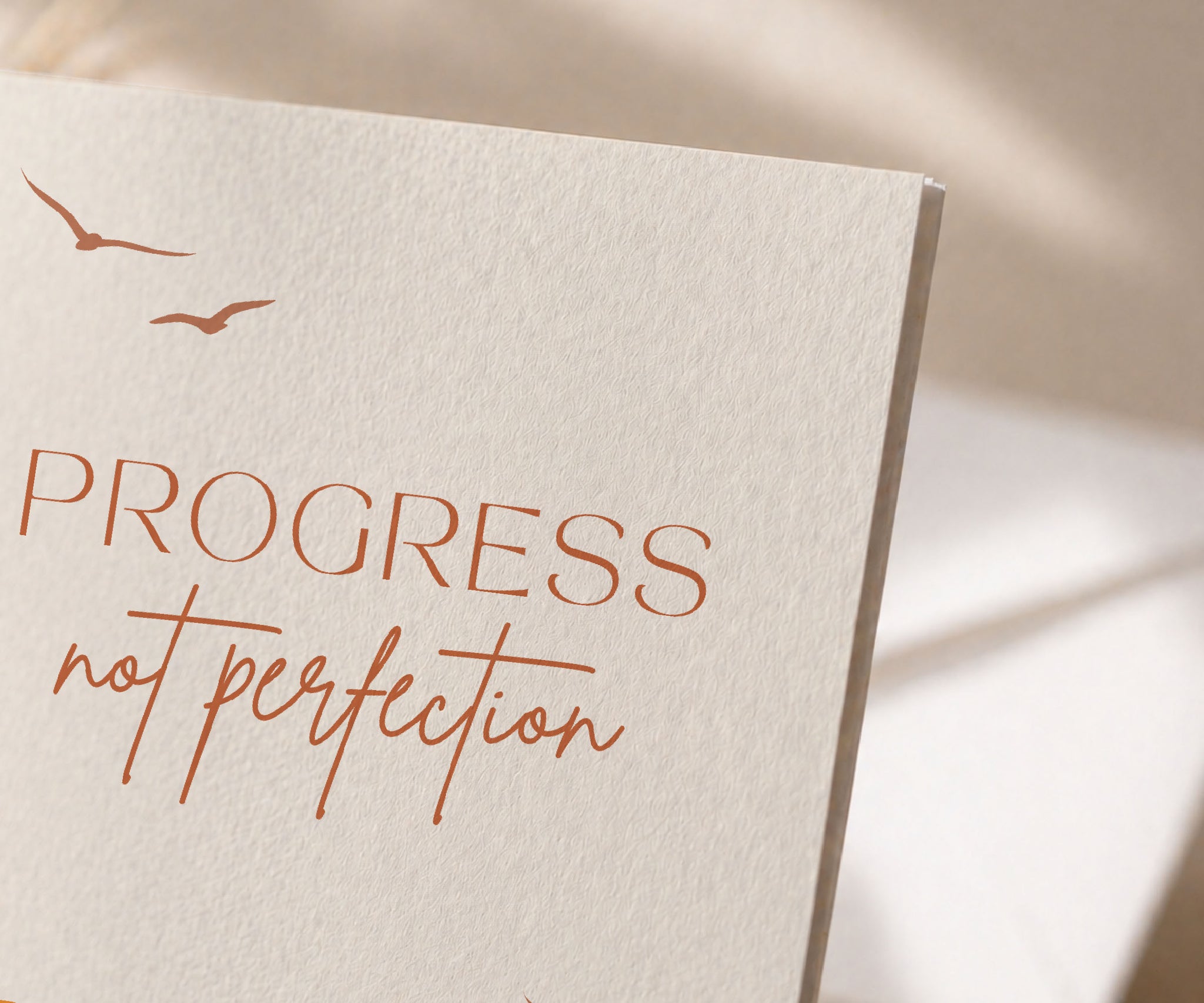 Progress Not Perfection Sobriety Recovery Greeting Card