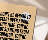 Start Over From Experience Recovery Greeting Card
