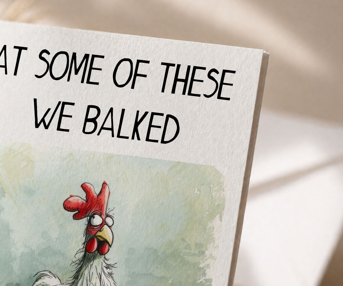 At Some of These We Balked Funny AA Greeting Card
