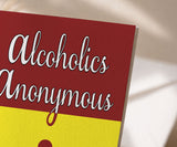 Alcoholics Anonymous Big Book Greeting Card — AA Gift