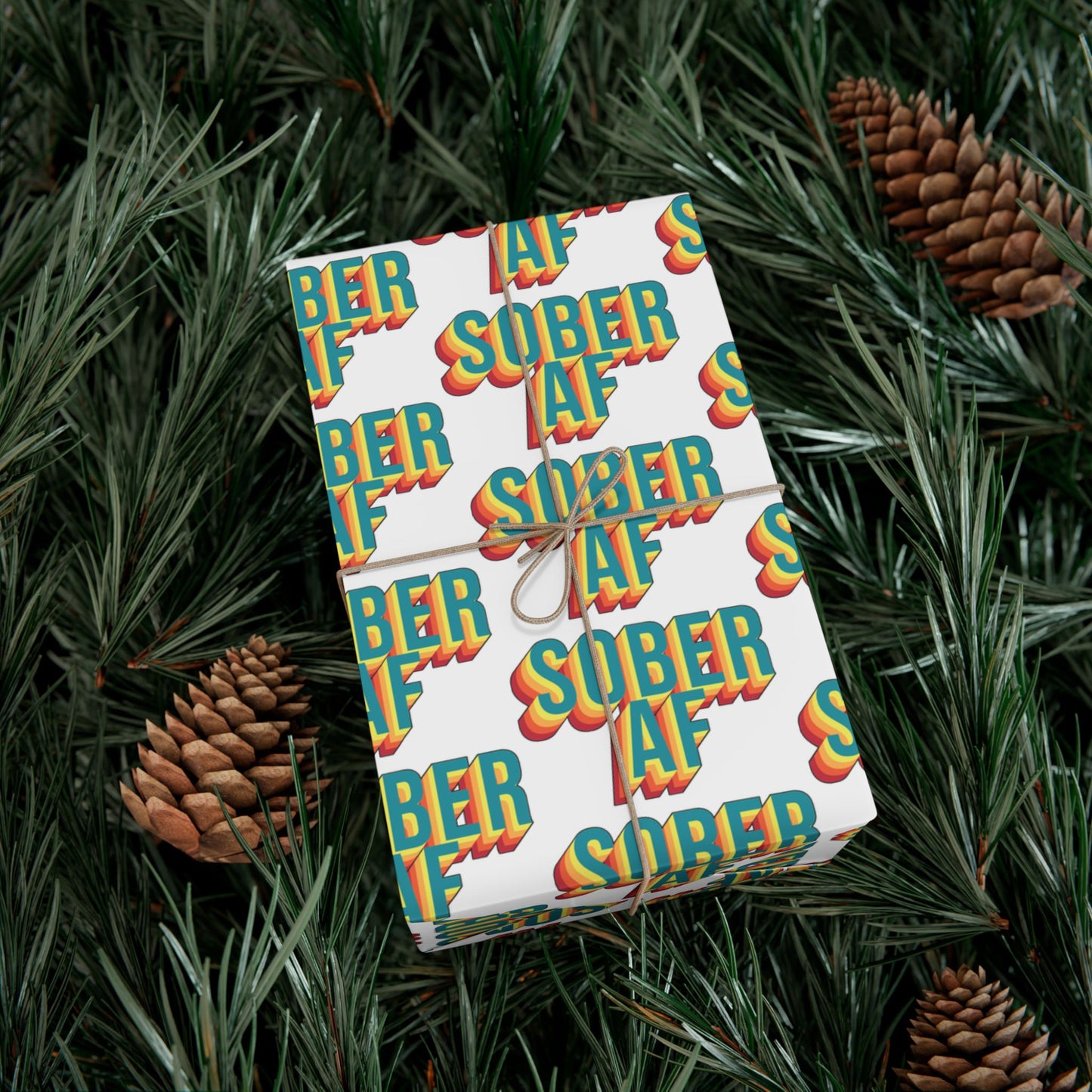 Sober AF Recovery Gift Wrap | Sobriety Wrapping Paper