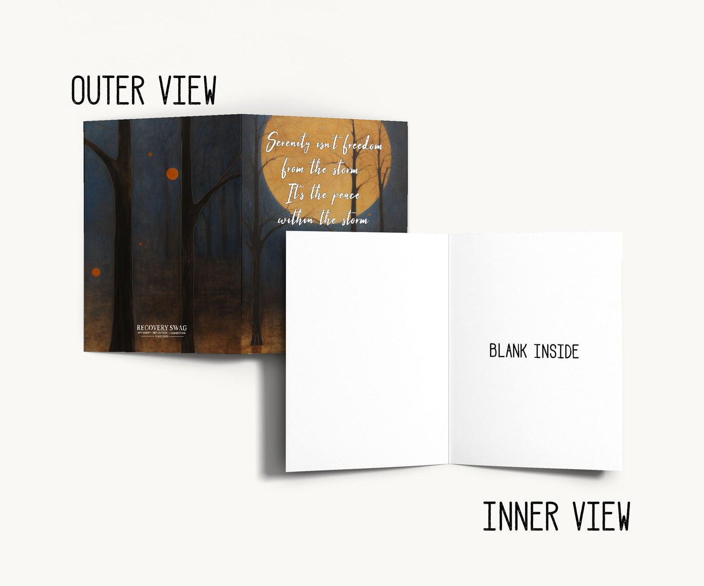 Serenity Isn't Freedom from the Storm Greeting Card