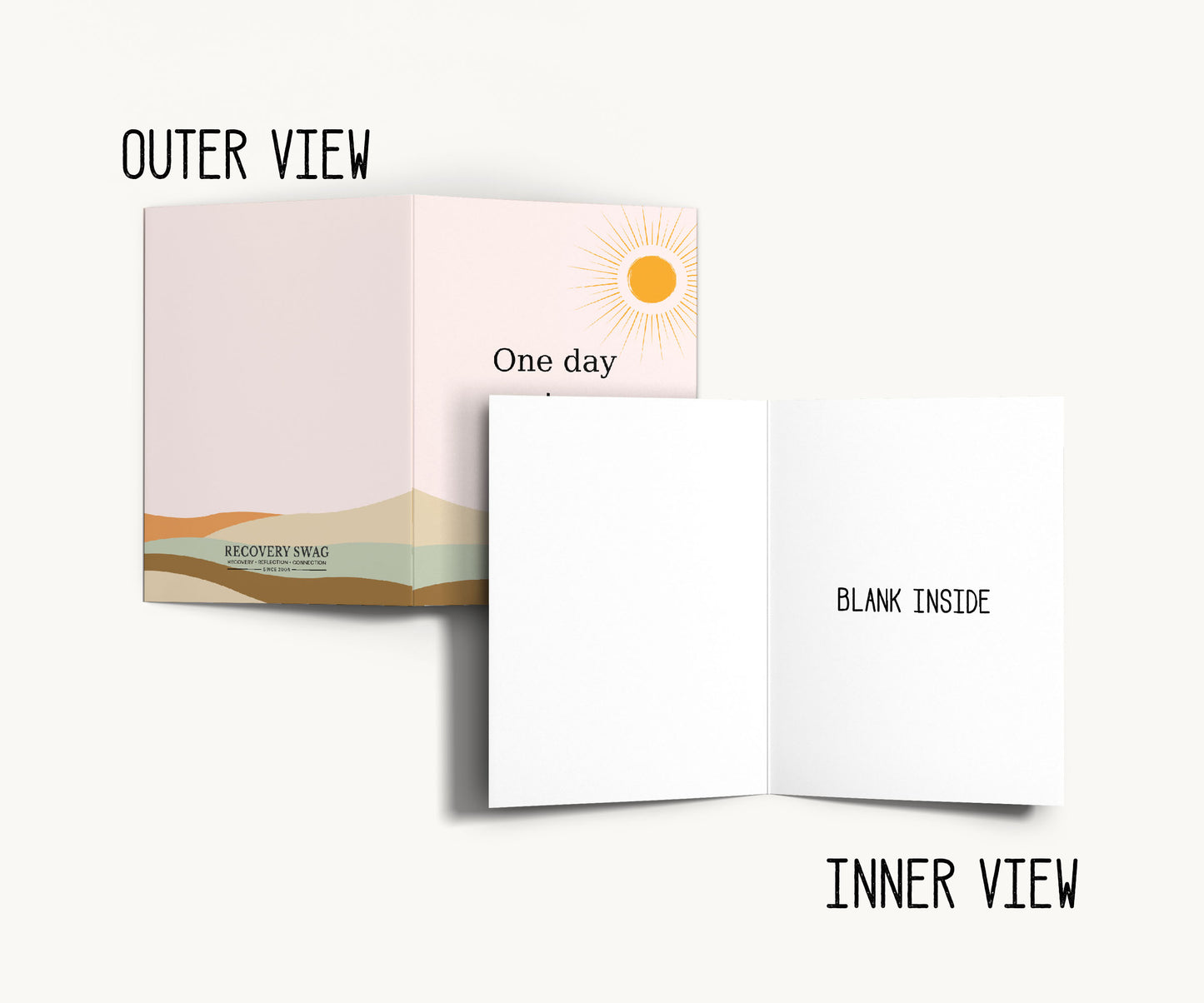 One Day at a Time Sunrise Recovery Greeting Card