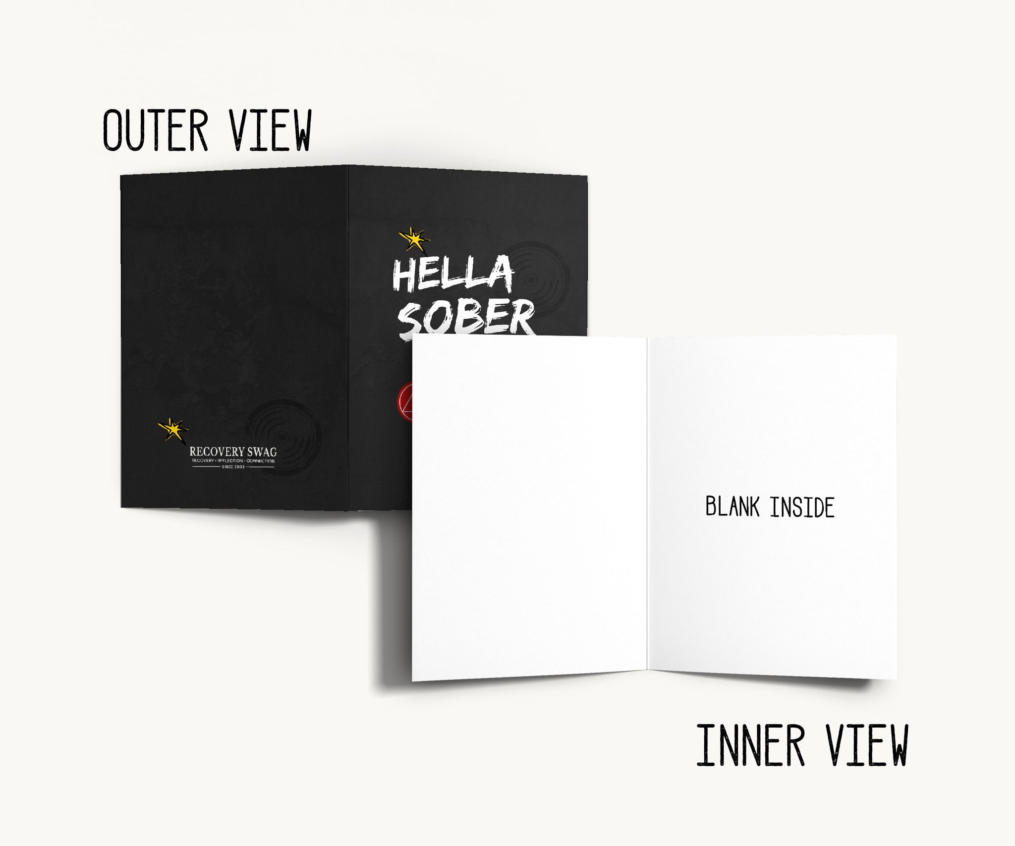 Hella Sober AA Recovery Greeting Card