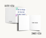 I Am So Proud of You for Staying Sober Recovery Card