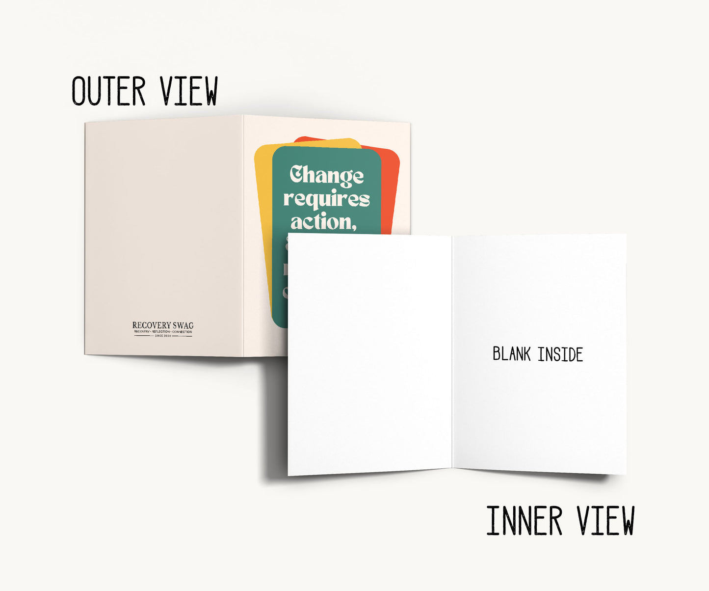 Change Requires Action Recovery Greeting Card