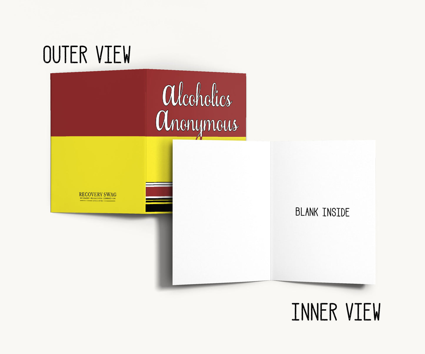 Alcoholics Anonymous Big Book Greeting Card — AA Gift