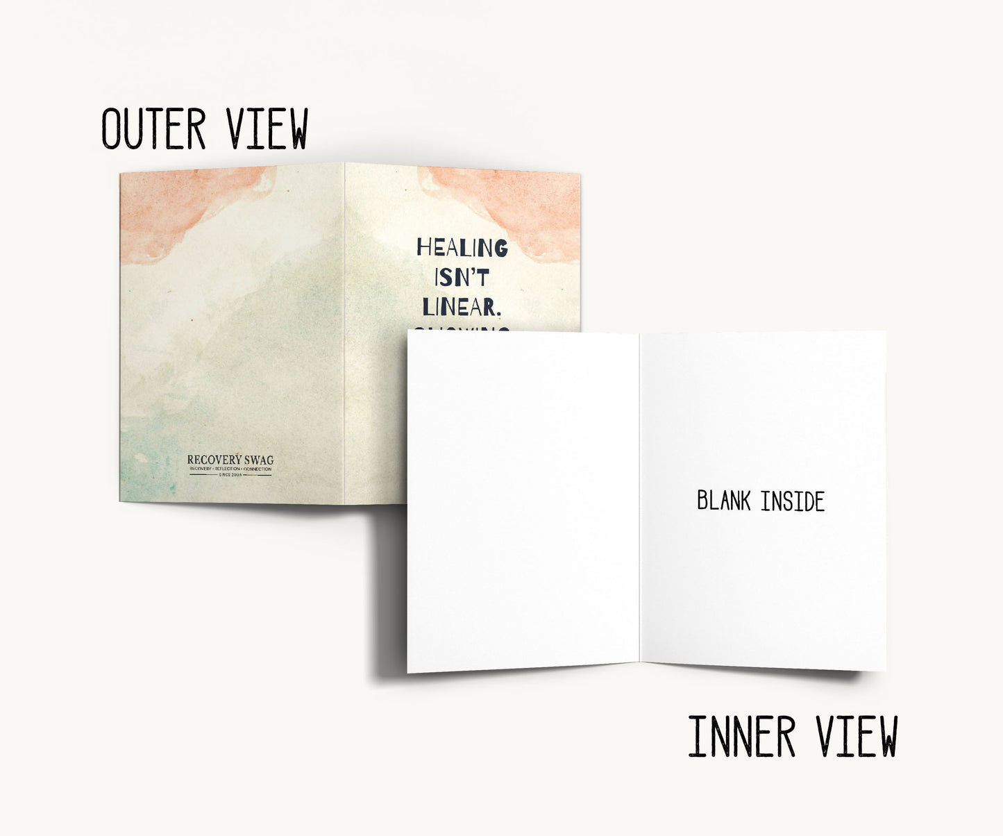 Healing Isn't Linear Recovery Greeting Card