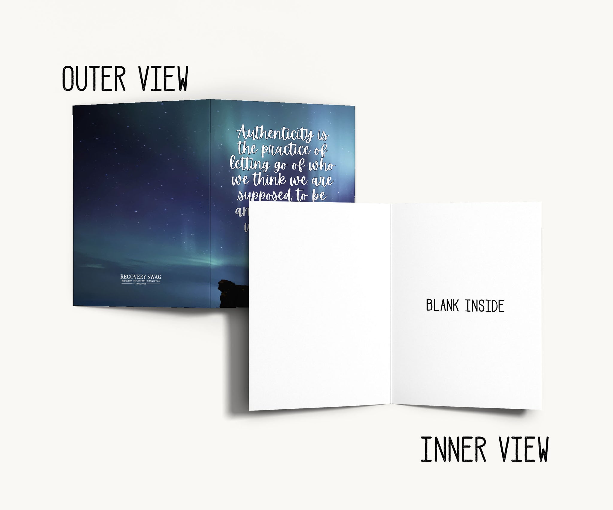 Authenticity Recovery Greeting Card — Letting Go