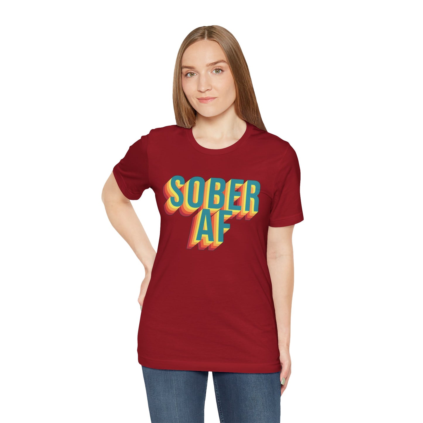 Sober AF Retro Recovery Tee Shirt Gift