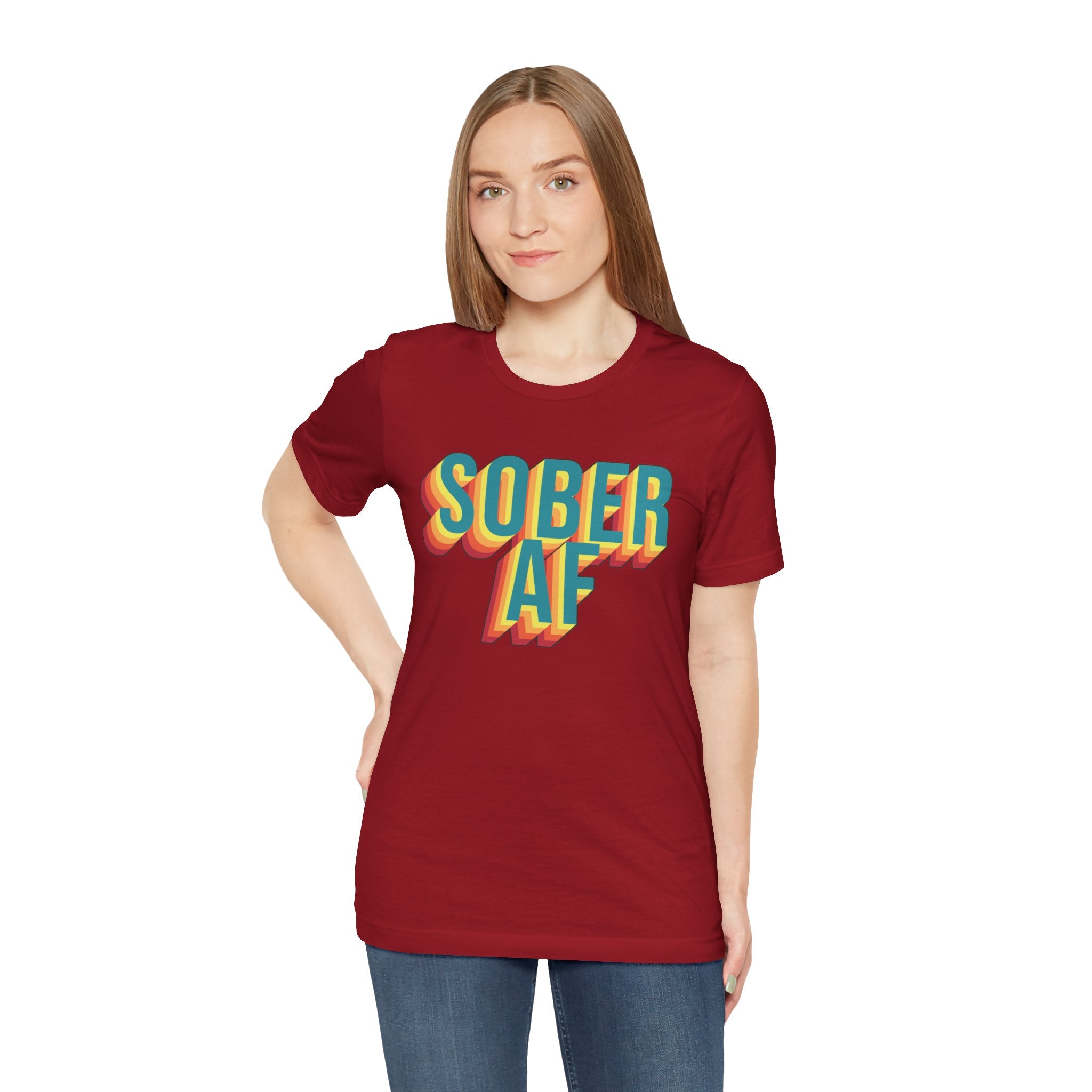 Sober AF Retro Recovery Tee Shirt Gift