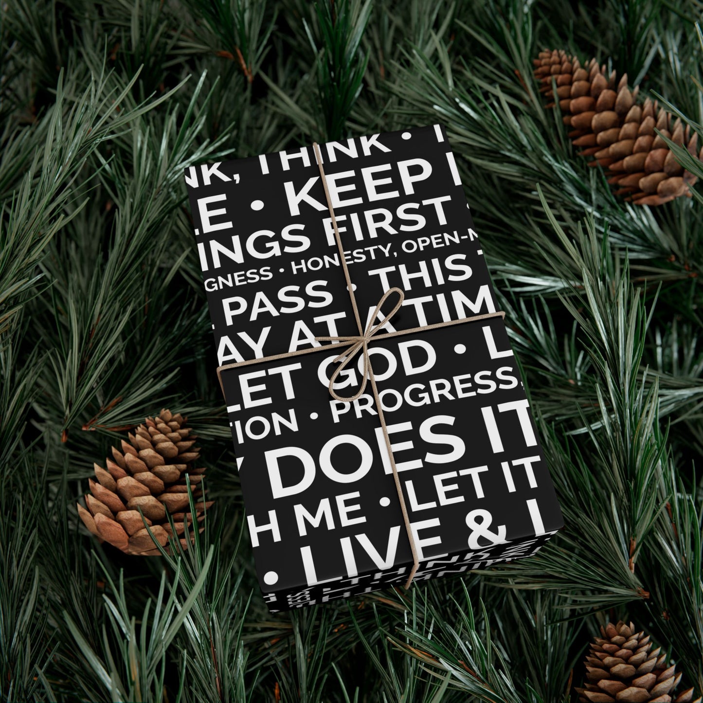 Recovery Slogans Gift Wrap | AA NA Al-Anon Paper