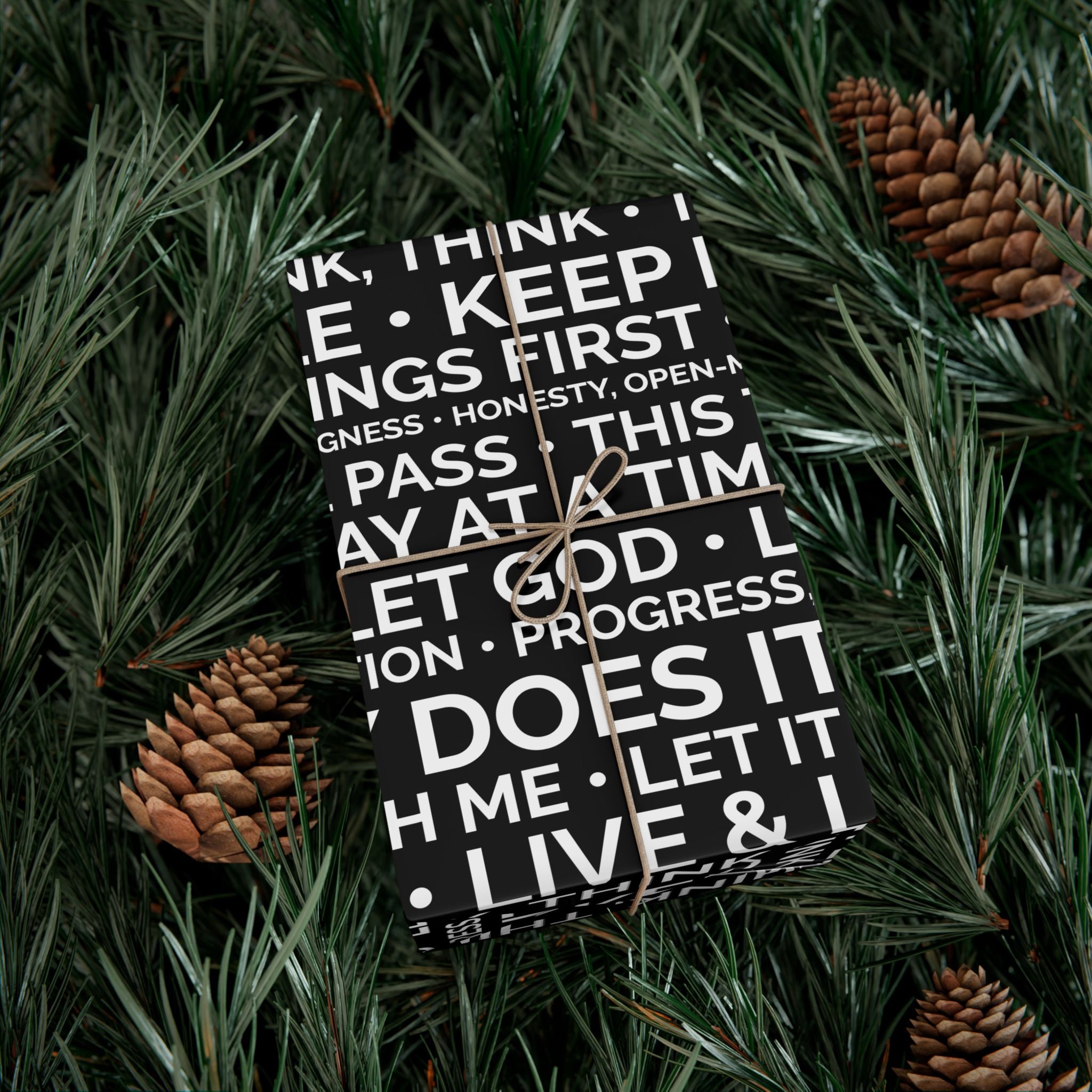 Recovery Slogans Gift Wrap | AA NA Al-Anon Paper