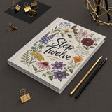 Step Twelve Floral Hardcover Journal — Recovery Step Work Notebook