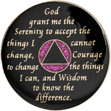 AA Glitter Pink Medallion with Rainbow Crystals
