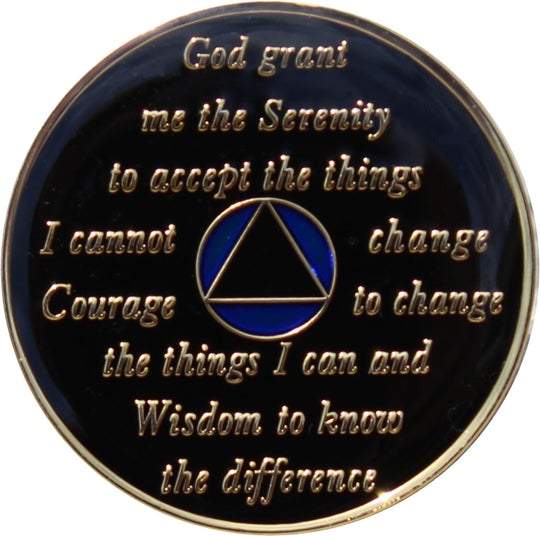 Dynamic Blue AA Recovery Medallion with Blue Transition Crystals | Years 1–65
