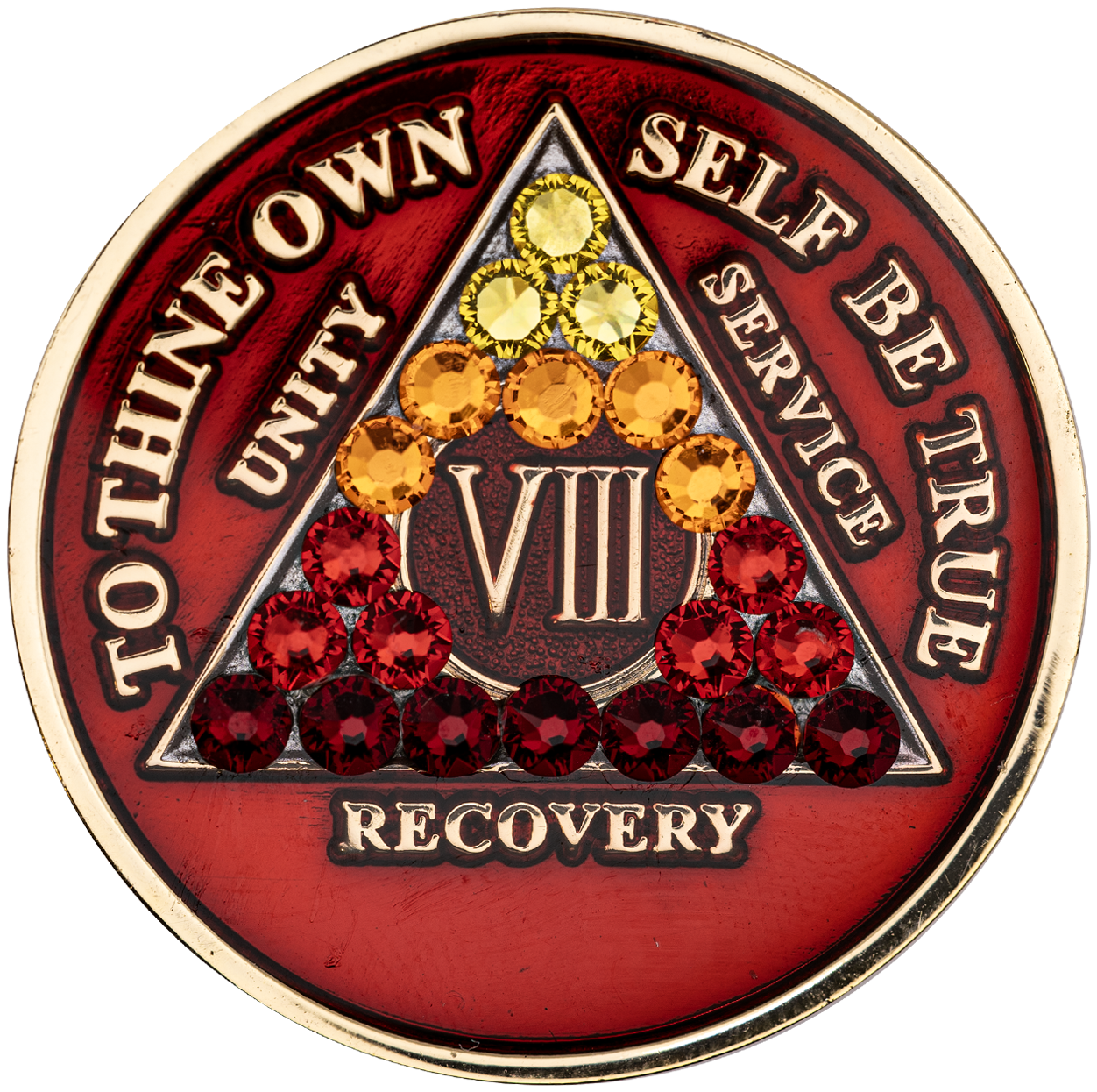 Dynamic Red AA Recovery Medallion with Red Transition Crystals | Years 1–65