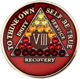 Dynamic Red AA Recovery Medallion with Red Transition Crystals | Years 1–65