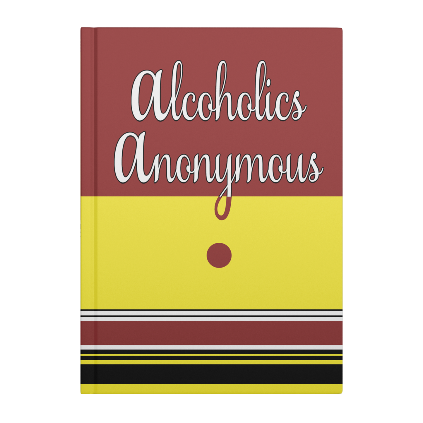 AA First Edition tribute lined hardcover journal front cover mockup