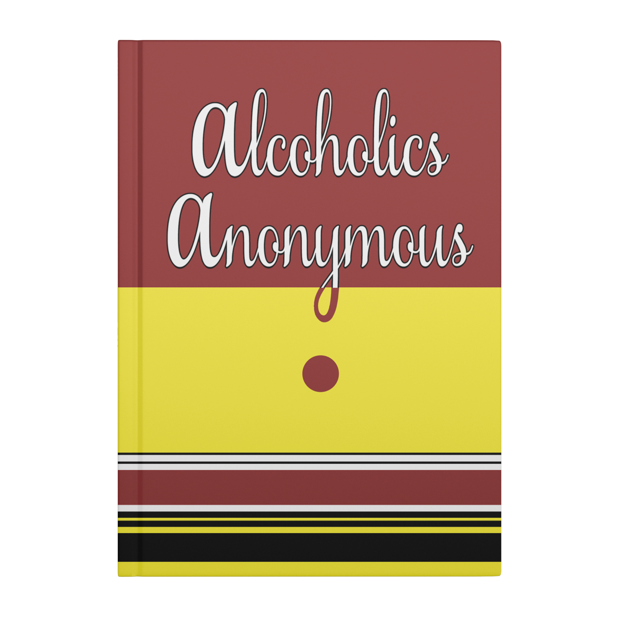 AA First Edition tribute hardcover journal front cover mockup