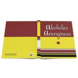 AA First Edition tribute hardcover journal open cover flat view