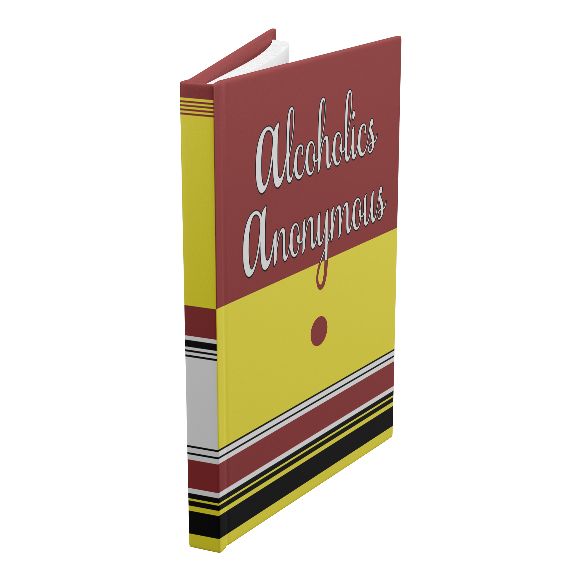 AA First Edition tribute hardcover journal standing mockup