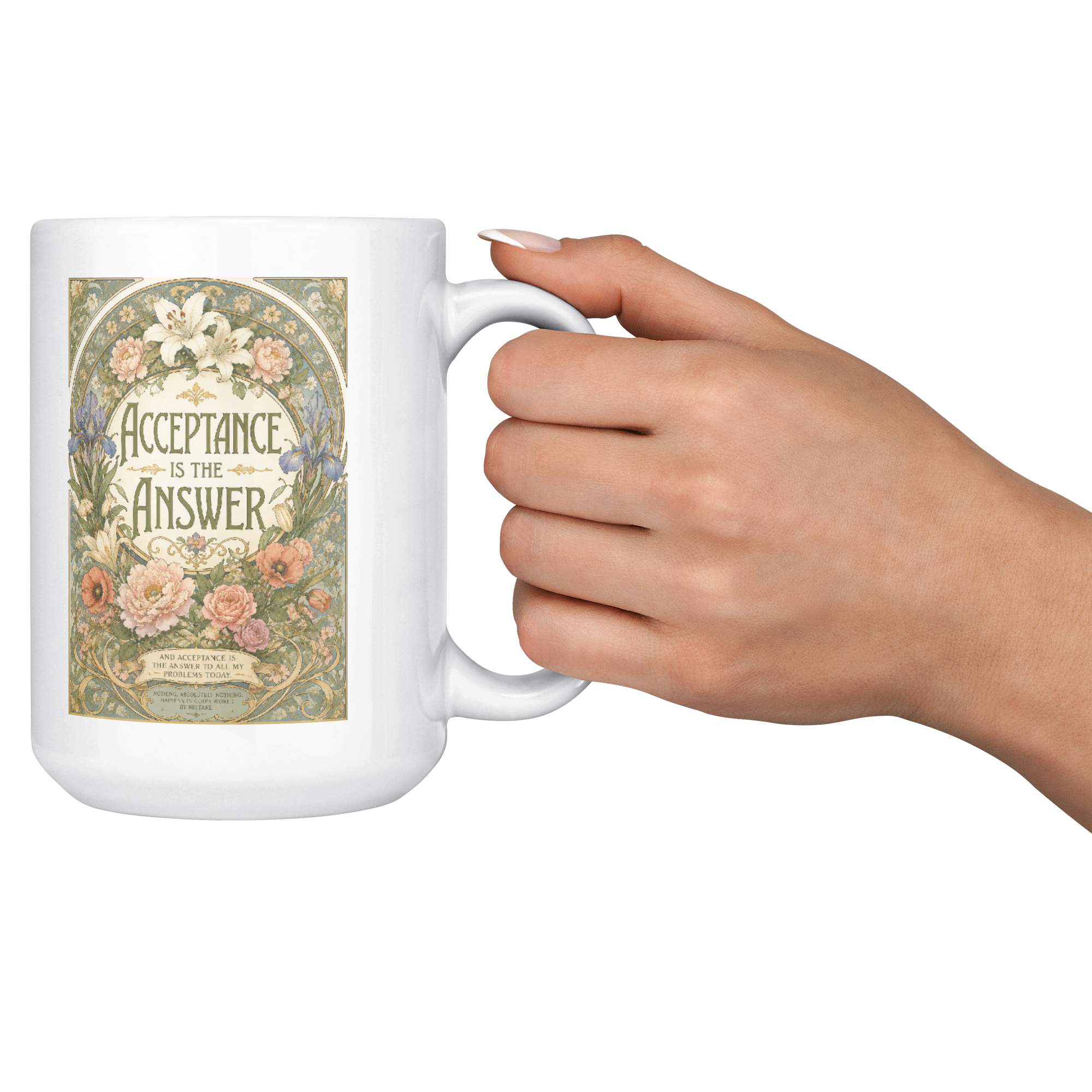 Acceptance_Is_the_Answer_Recovery_Coffee_15ozWhiteMugLifestyleRHCheers_Mockup.png_15824826