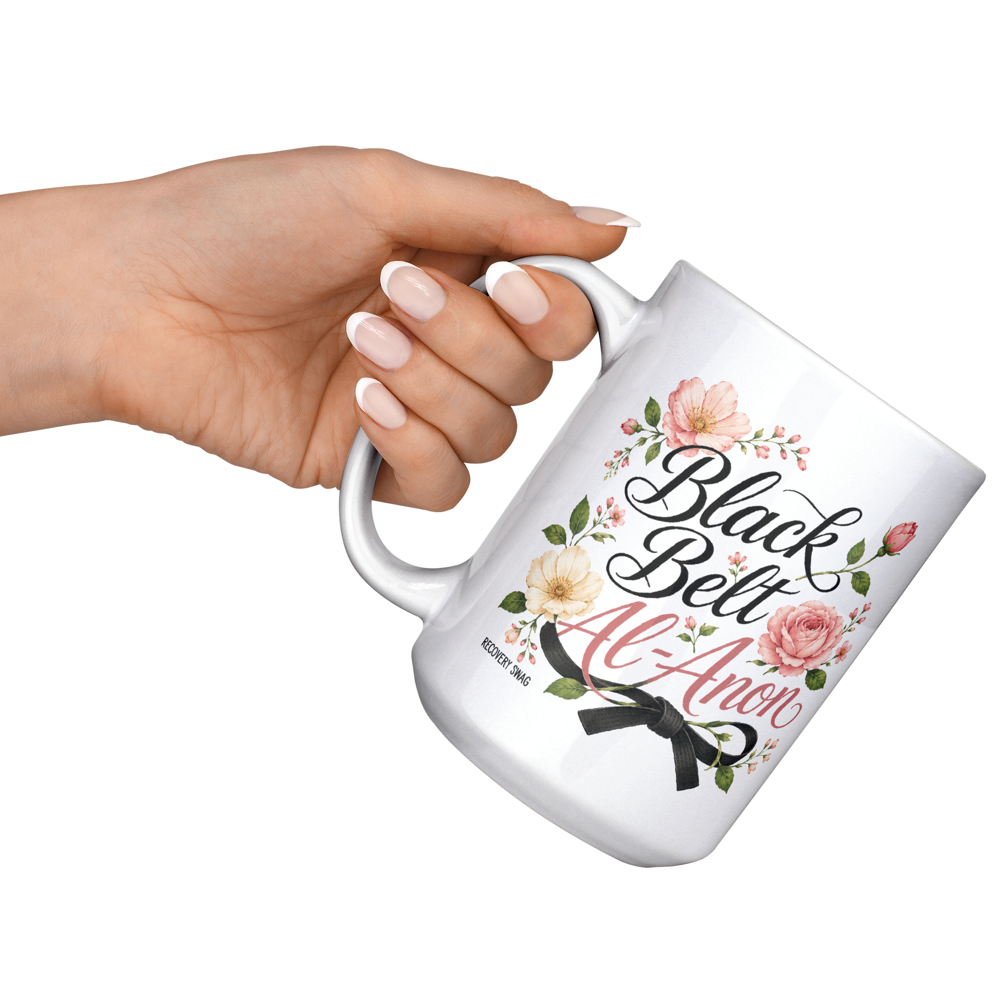 Black_Belt_Al-Anon_Recovery_Coffee_Mug__15ozWhiteMugLifestyleLHRaisedAngle_Mockup.png_15824893