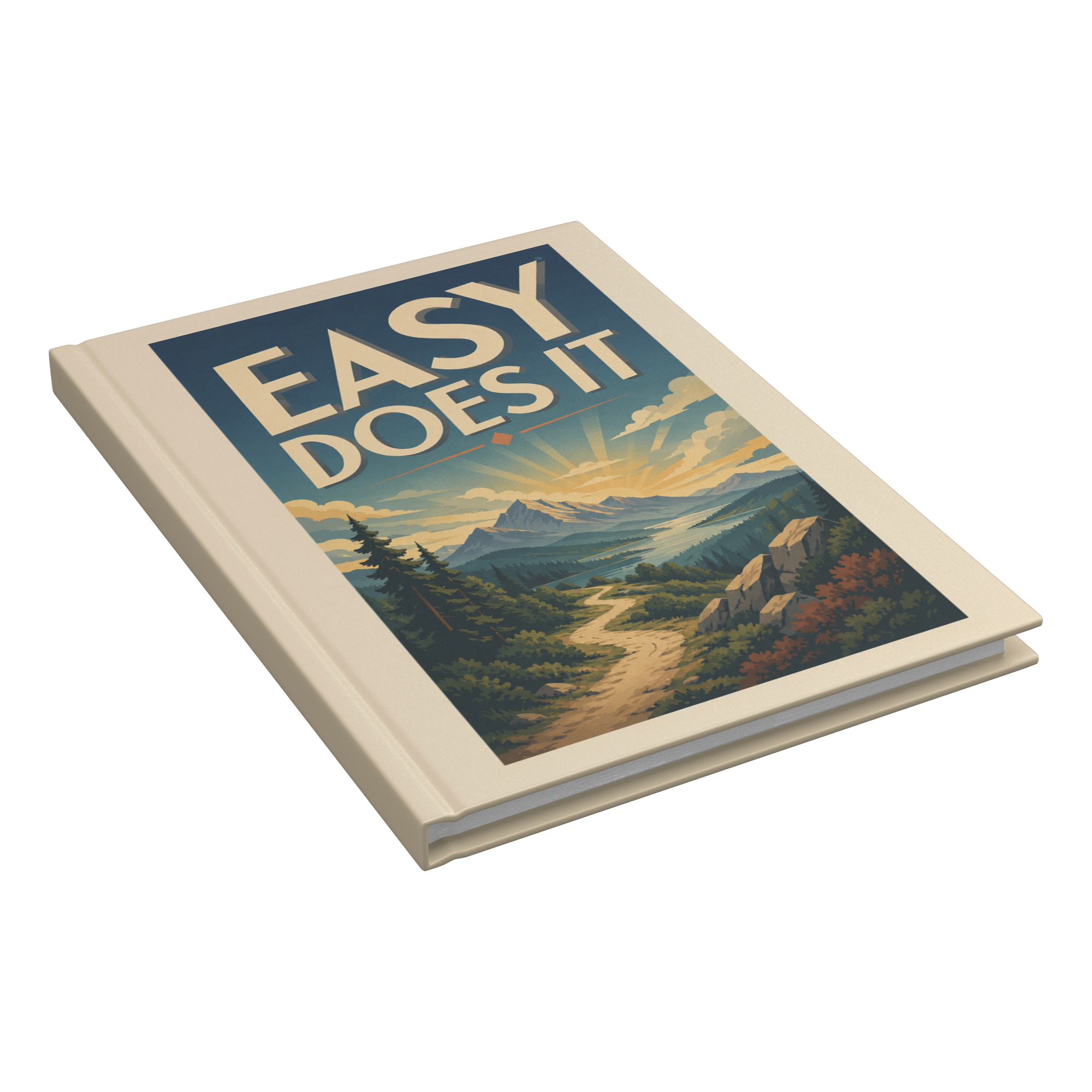 Easy Does It hardcover journal closed at an angle
