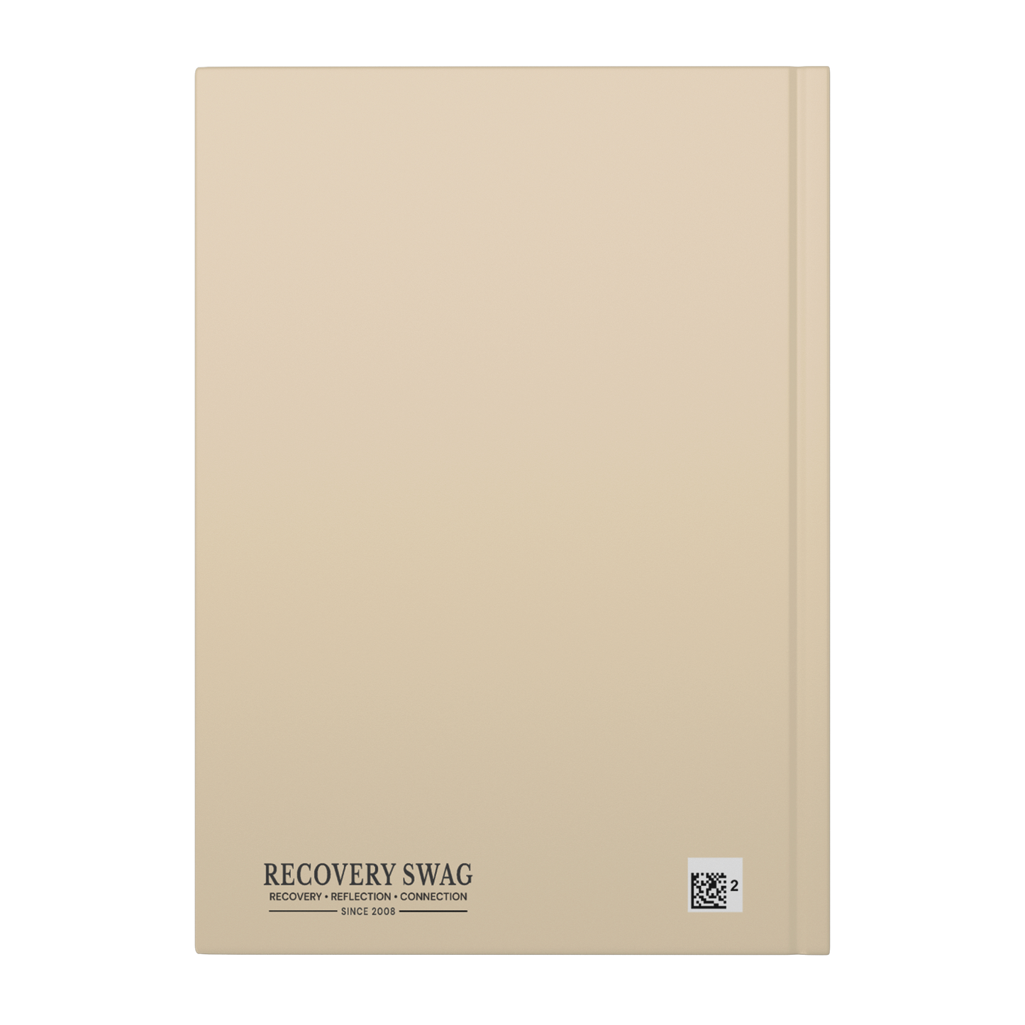 Easy Does It lined hardcover journal back cover mockup