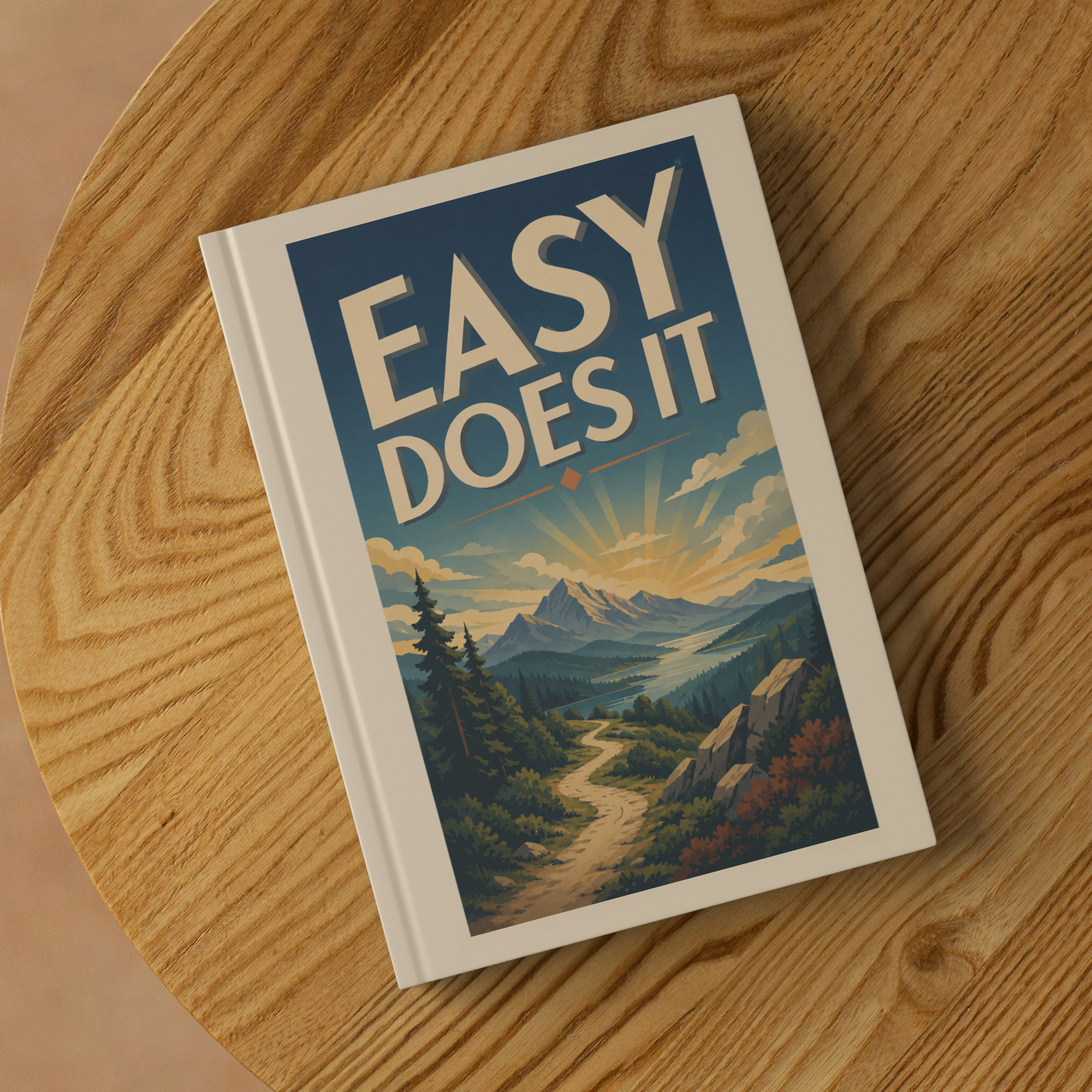 Easy Does It journal in a recovery lifestyle setting