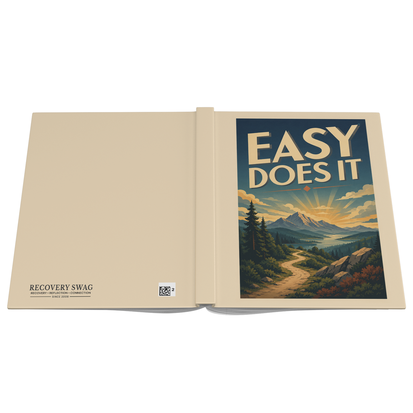 Easy Does It hardcover journal open cover flat view