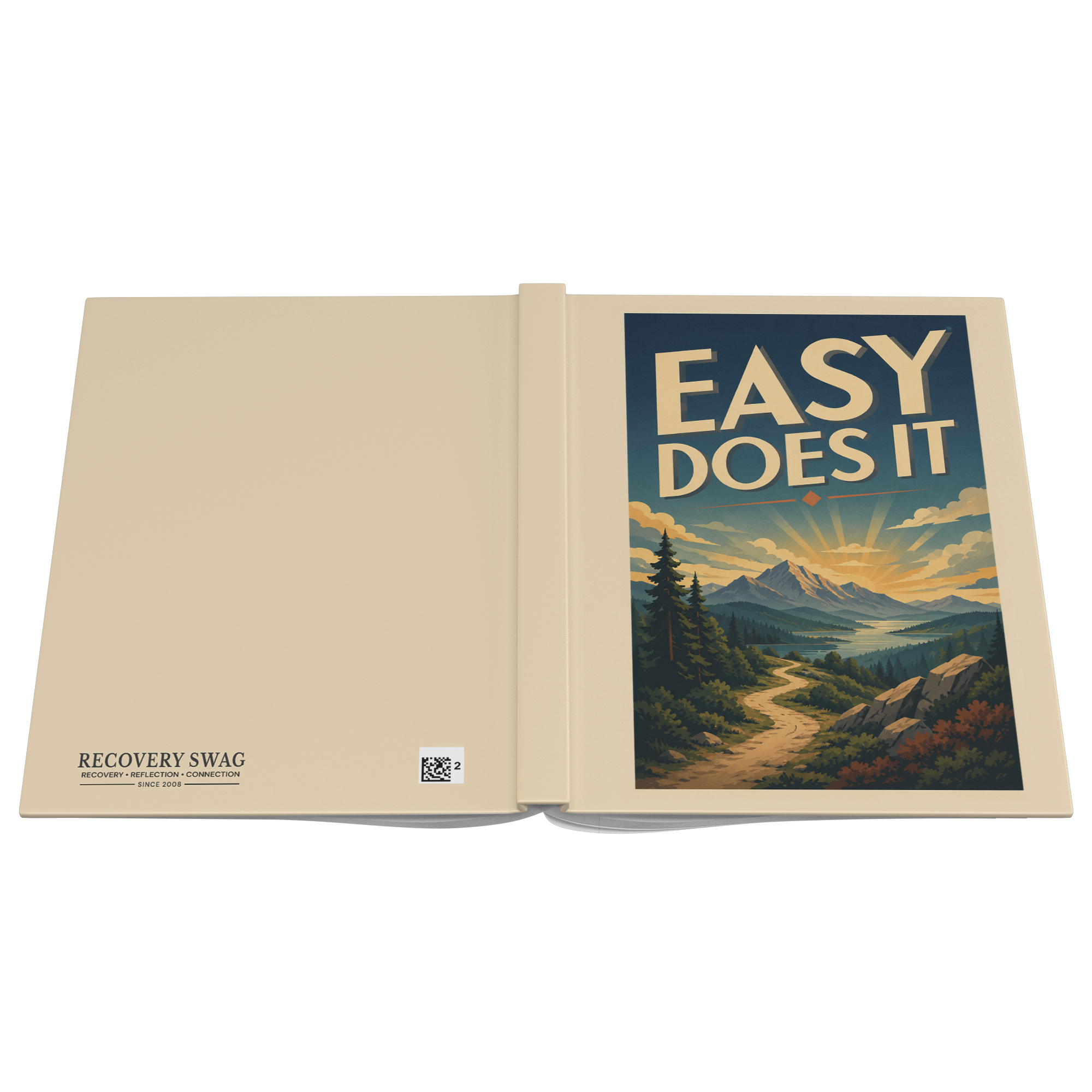 Easy Does It hardcover journal open cover flat view