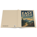 Easy Does It lined hardcover journal open cover flat view