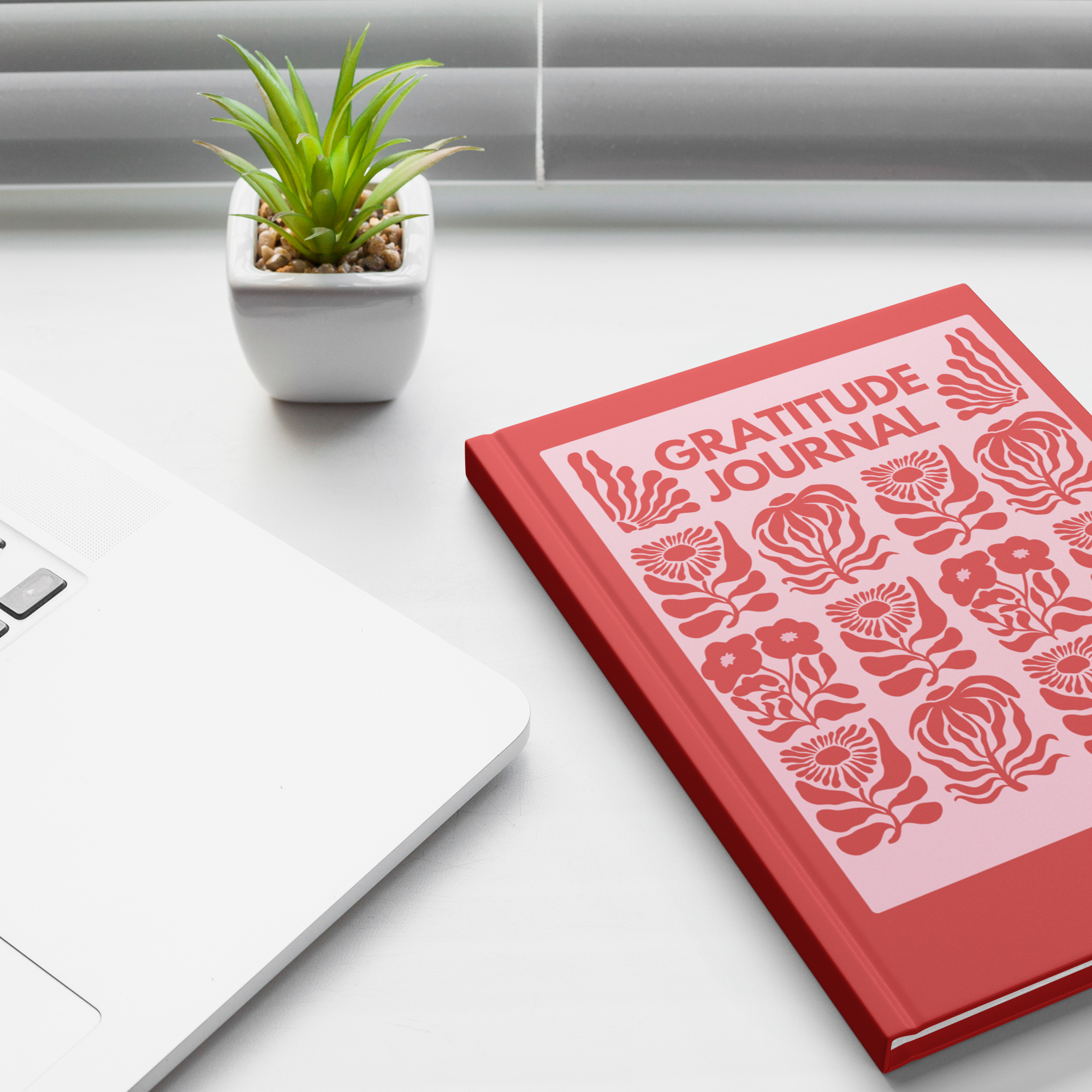 Gratitude hardcover journal lifestyle mockup